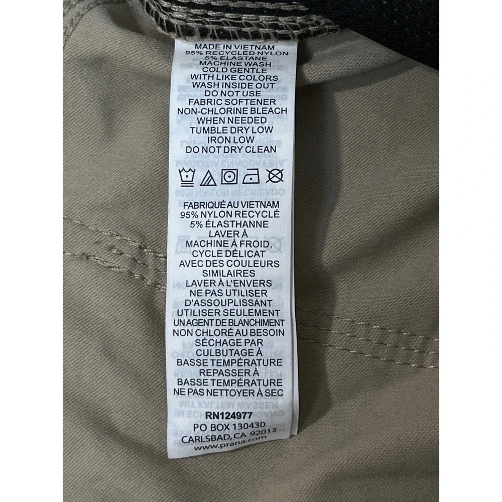 Prana Stretch Zion Slim PantII Men's 42x30 Sandbar Beige Tapered Cargo $95 NEW